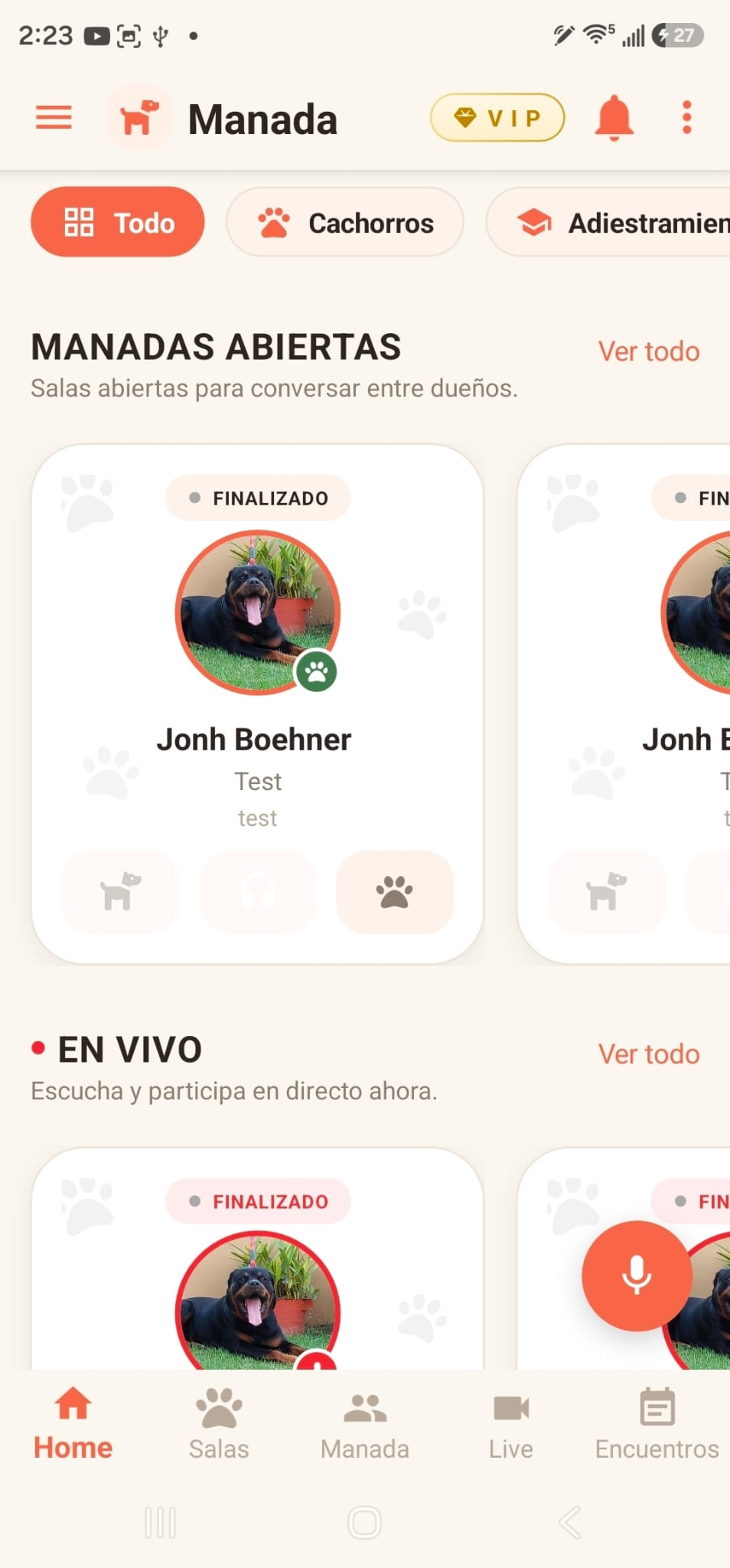 Transmisión en vivo